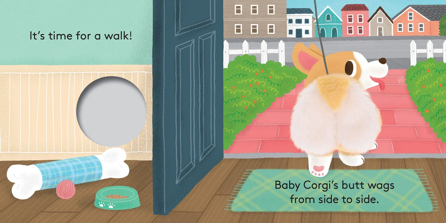 Games Room Baby Corgi Butt fingerbok med docka