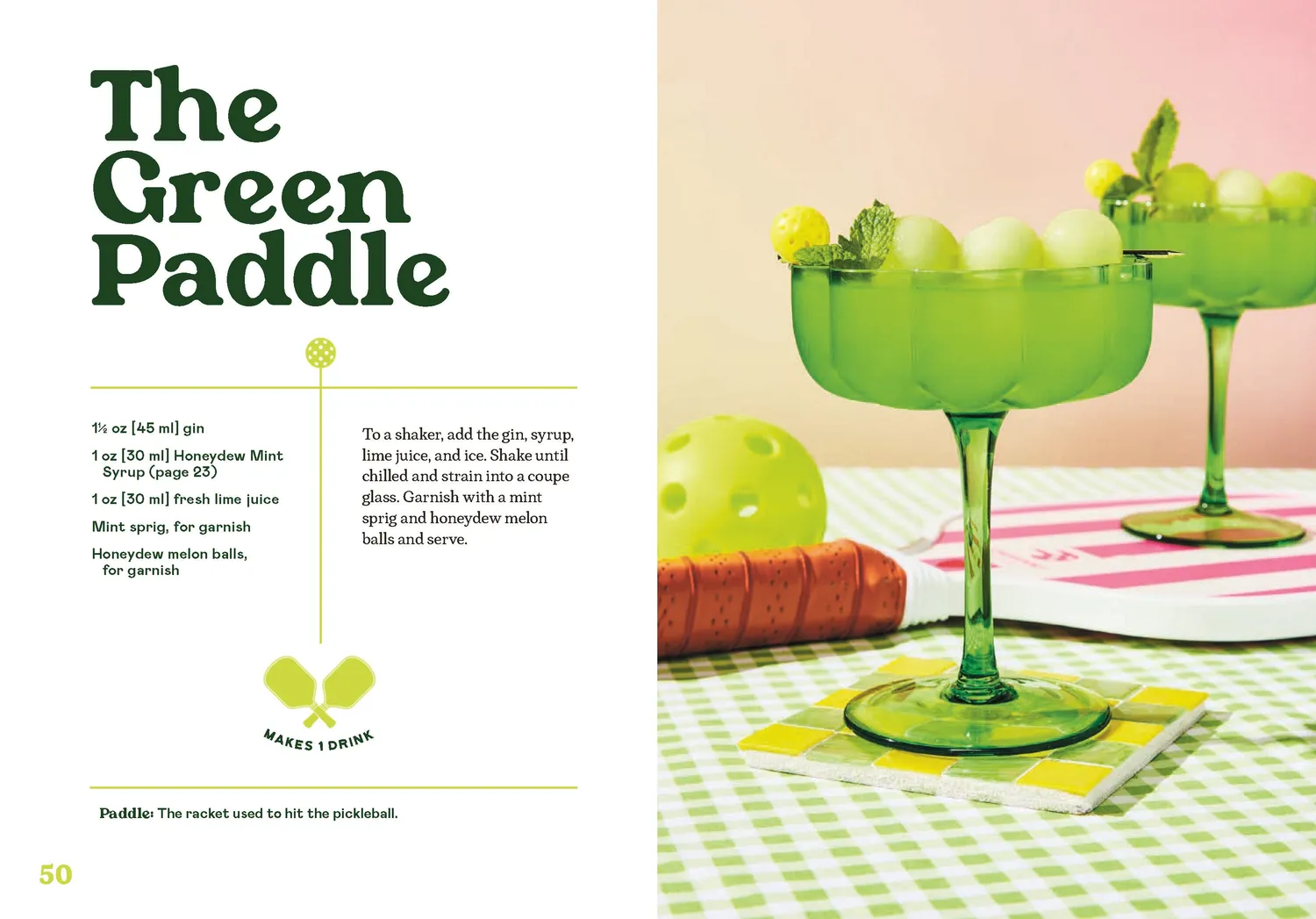 Games Room Dinks and Drinks drinkbok pickleball 42 recept