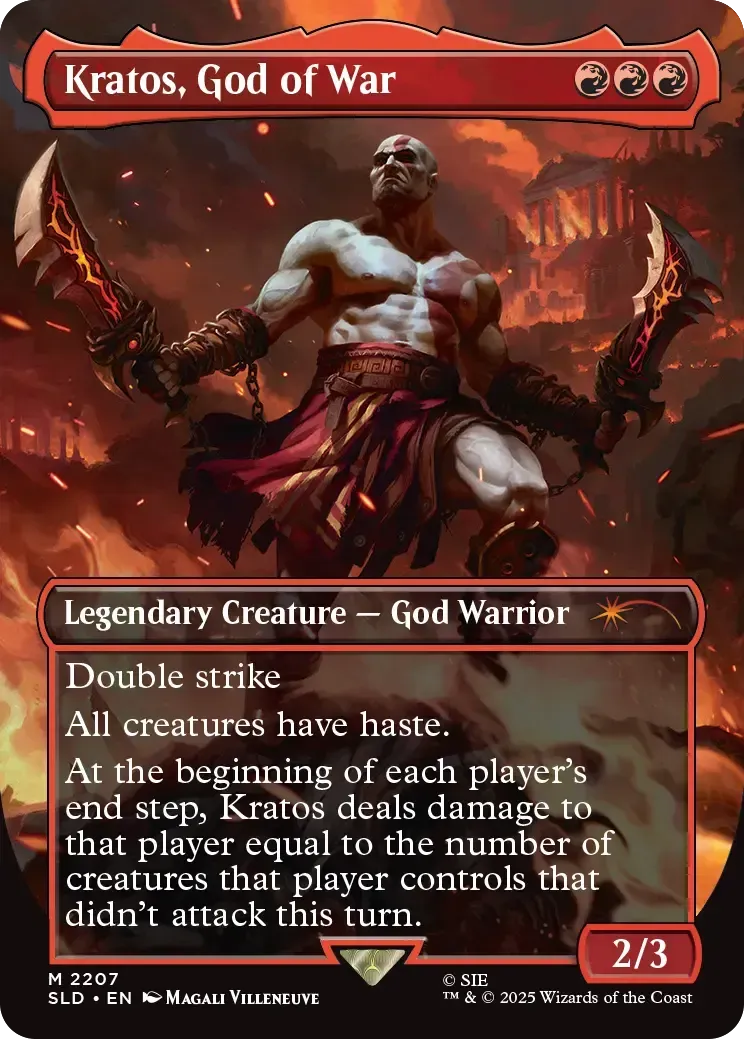 Magic Secret Lair x God of War Greek kortset Kratos