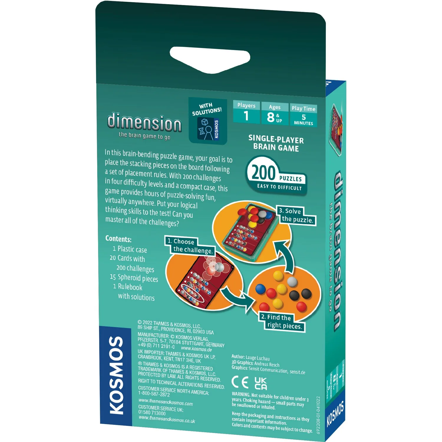Kosmos Dimension Brain Game to Go pusselspel resa