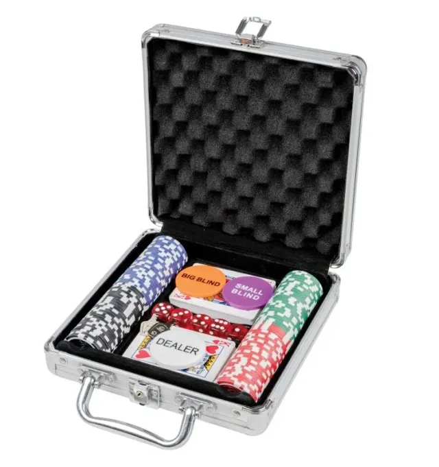 Philos Pokerset 100 marker aluminiumväska 3756 klassisk
