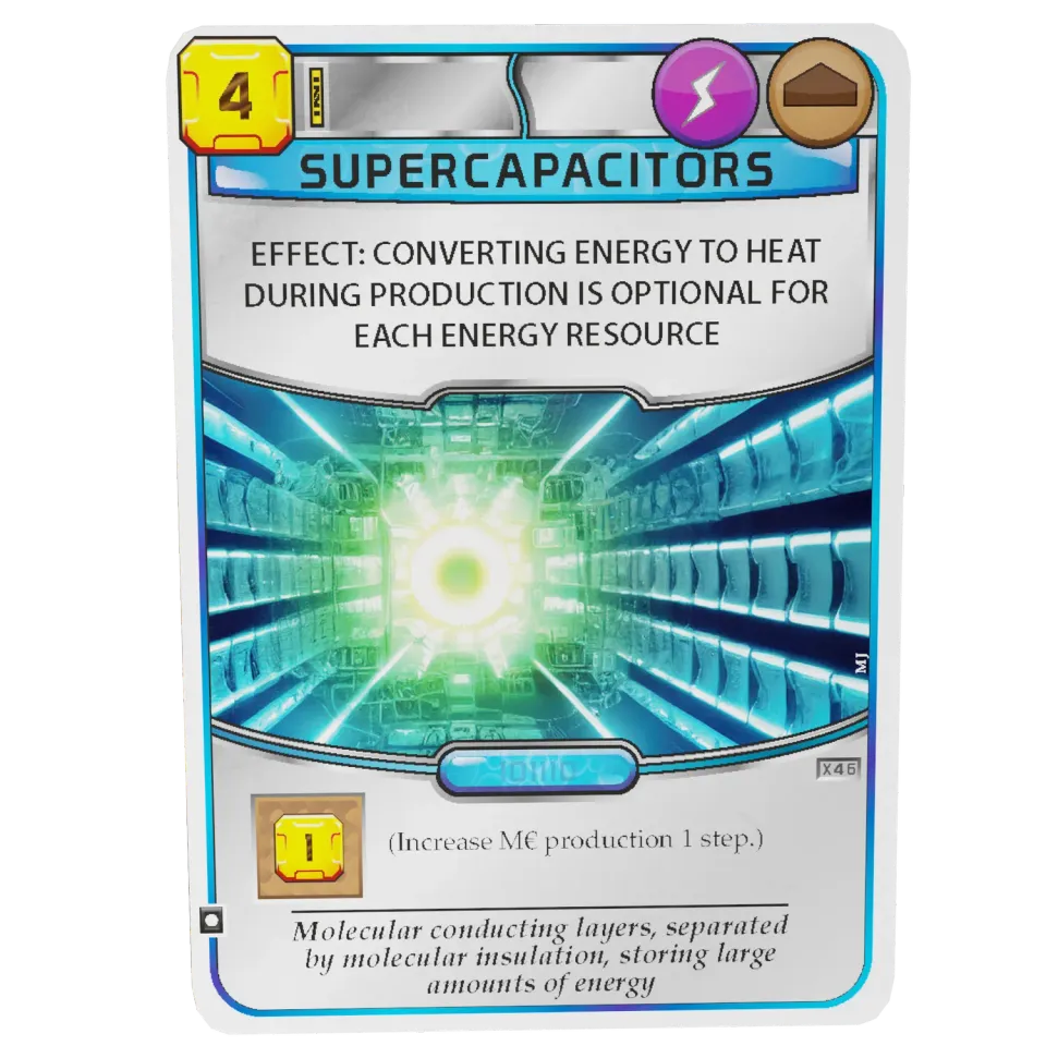 Terraforming Mars Summer Promo 2023 Supercapacitors promokort