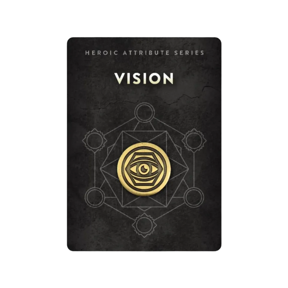 Orange Nebula Heroic Attribute Vision pin emalj