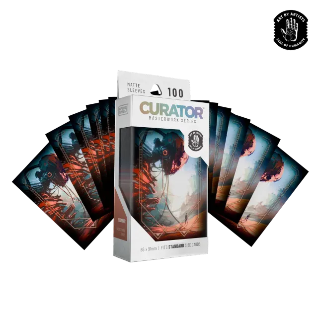 Orange Nebula Curator Masterworks Slumber sleeves 100-pack
