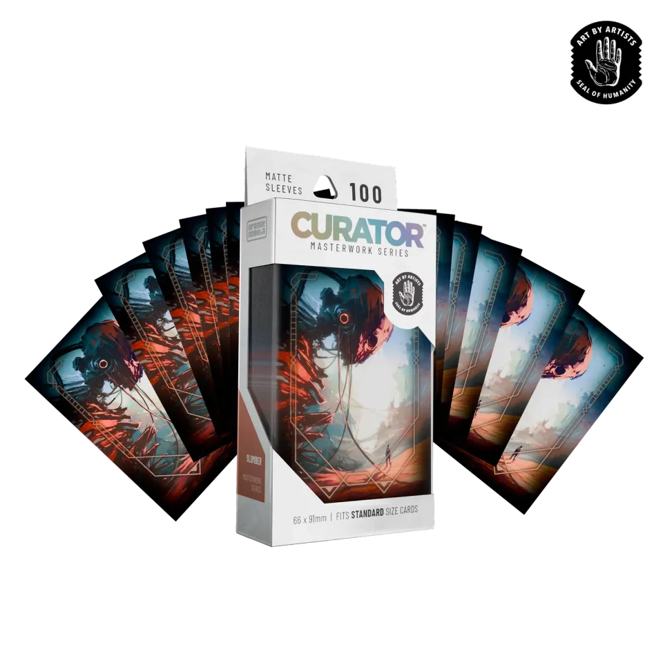 Orange Nebula Curator Masterworks Slumber sleeves 100-pack