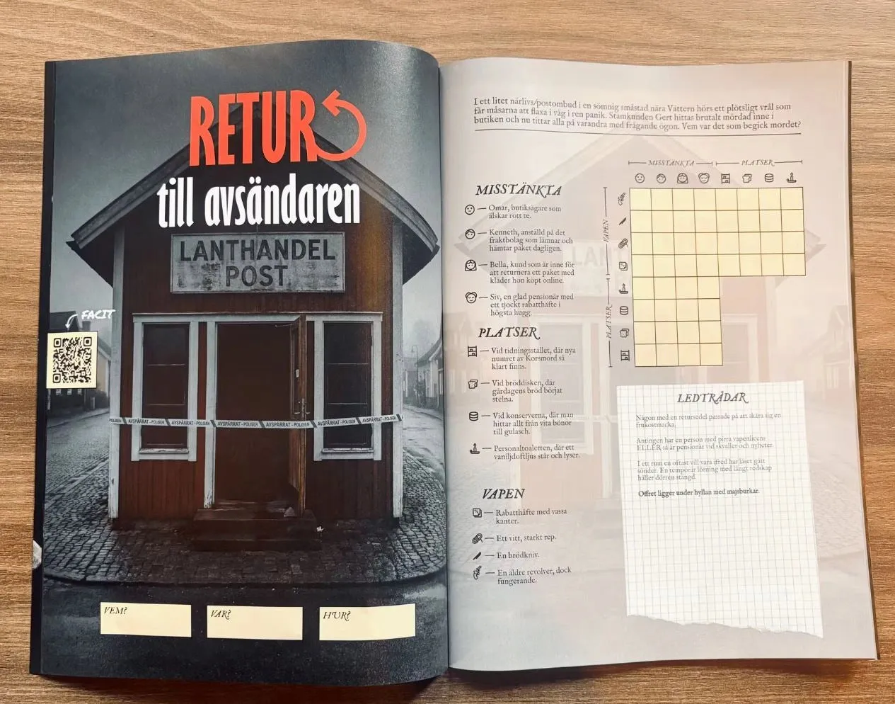 Korsmord 3 pysselbok mordgåtor 20 korsmord svenska regler
