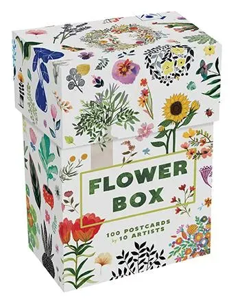 Games Room Flower Box vykortsset 100-pack blommor