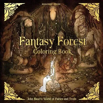 Dragon's Lair Fantasy Forest John Bauer målarbok 40 sidor
