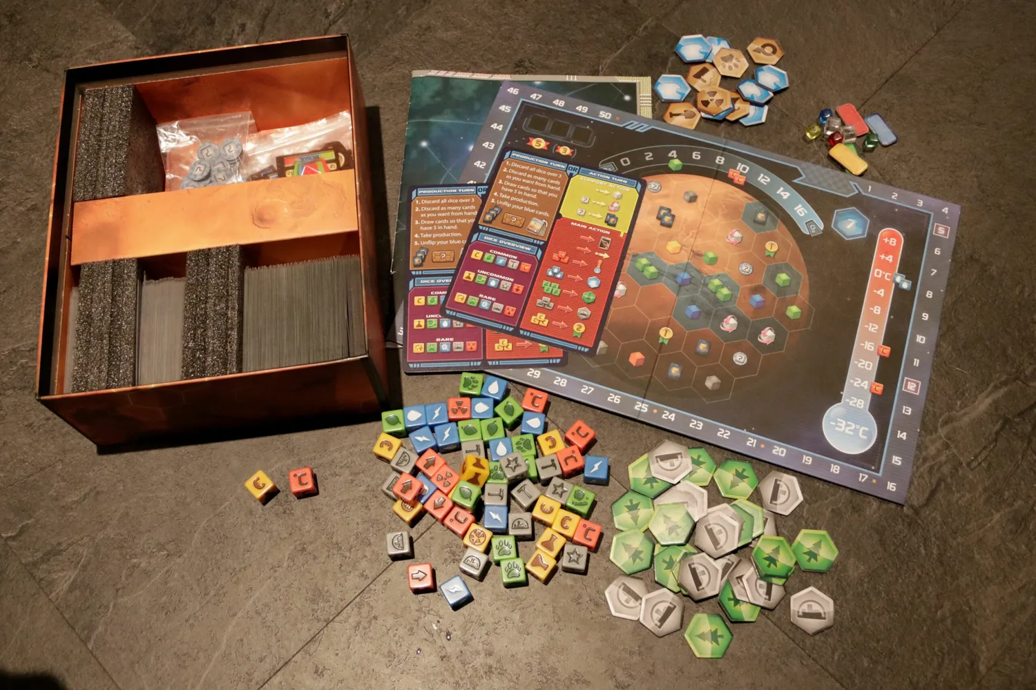Terraforming Mars Dice Game tärningsspel 60 tärningar