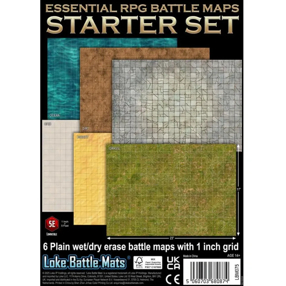 Essential Battle Maps Starter Set stridskartor 6-pack