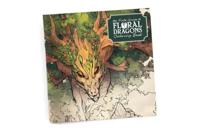 Dragon's Lair Floral Dragons målarbok 32 sidor avslappnande
