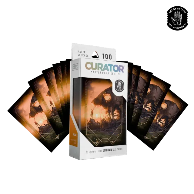 Orange Nebula Curator Solace kortskydd 66x91 100-pack