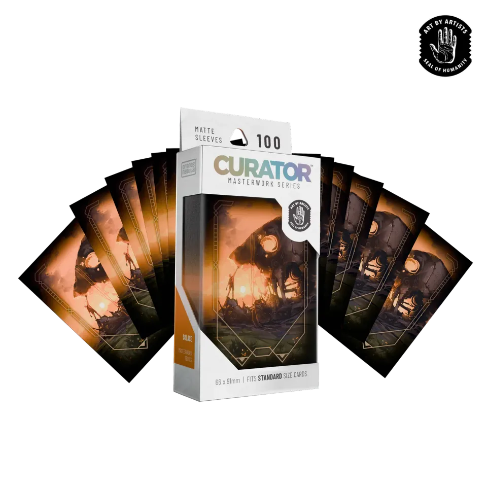Orange Nebula Curator Solace kortskydd 66x91 100-pack