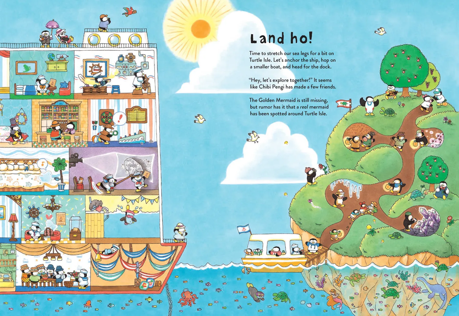 Games Room Penguin Cruise bilderbok leta-hitta
