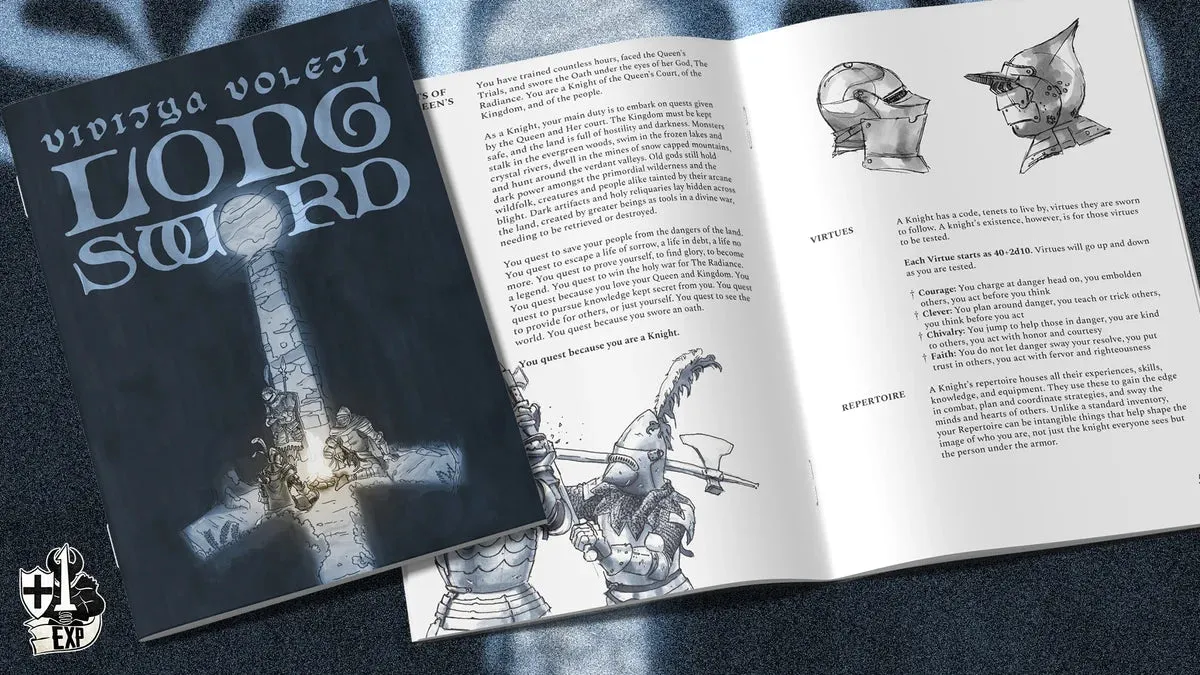 Longsword fantasyrollspel riddare d100 äventyr