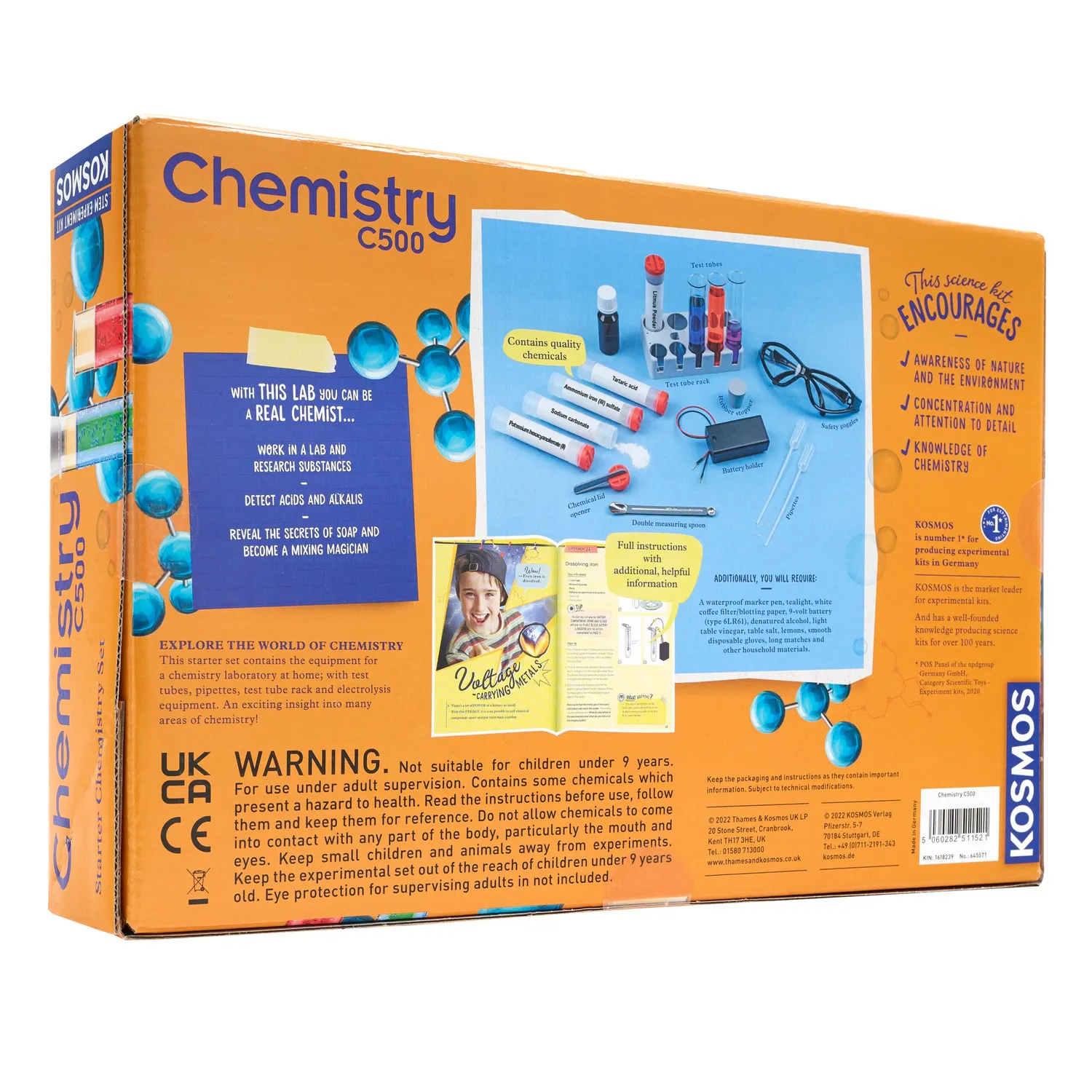 Kosmos Chemistry C500 kemiset experimentlåda