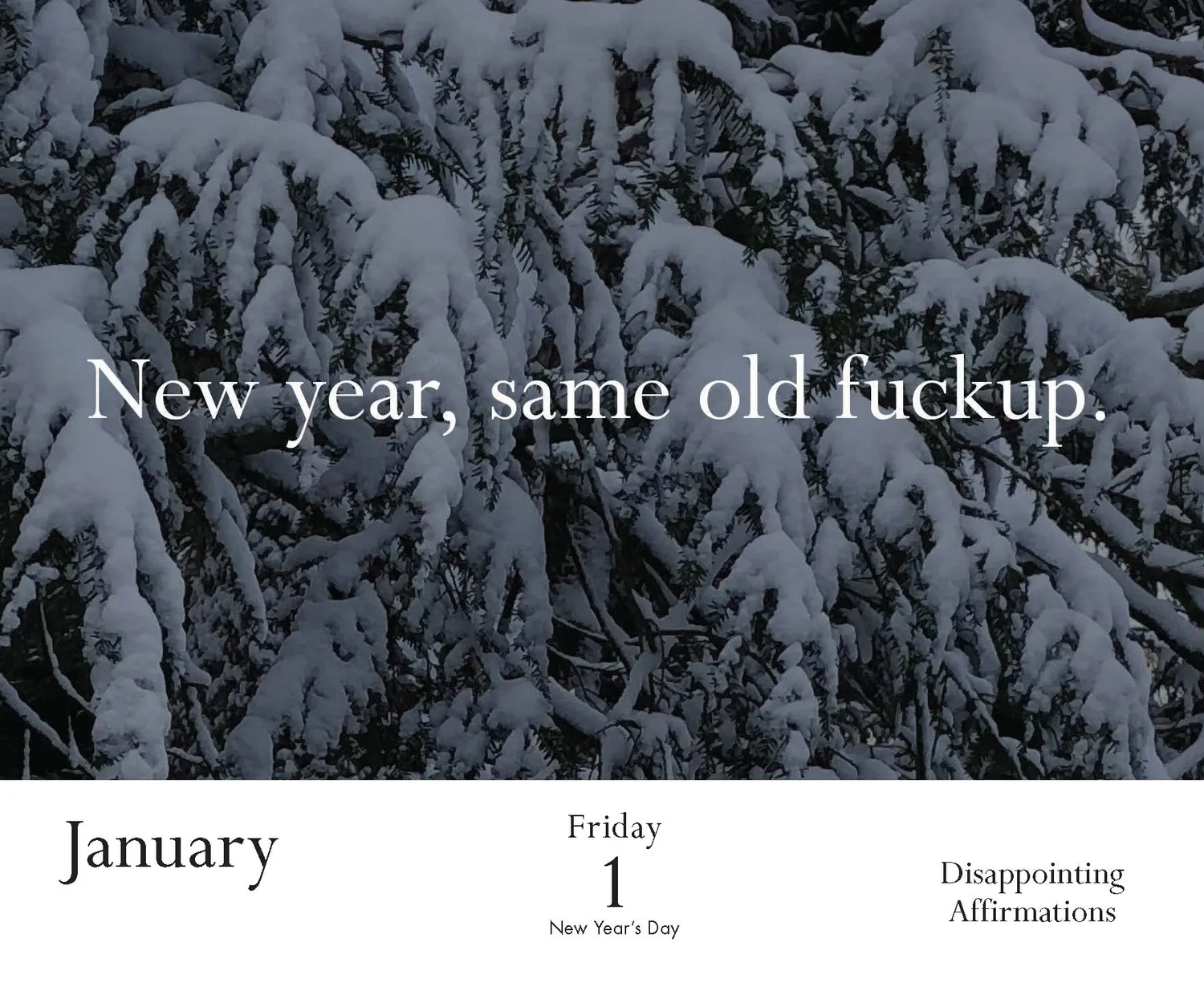 Games Room Disappointing Affirmations dagkalender 2027