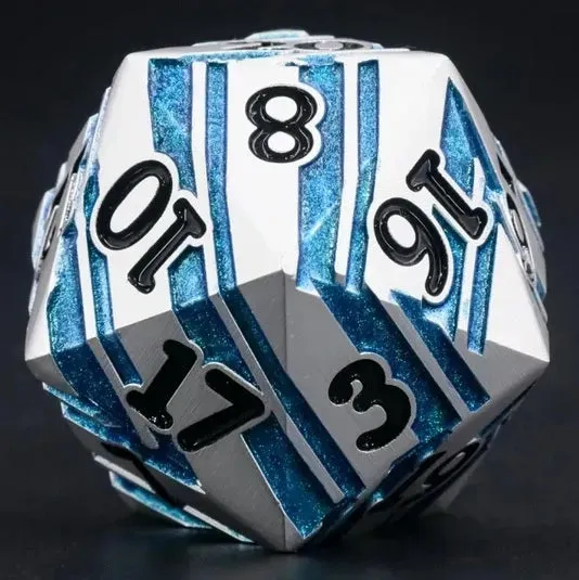 Titan D20 Strata Light Blue metalltärning 35mm 150g