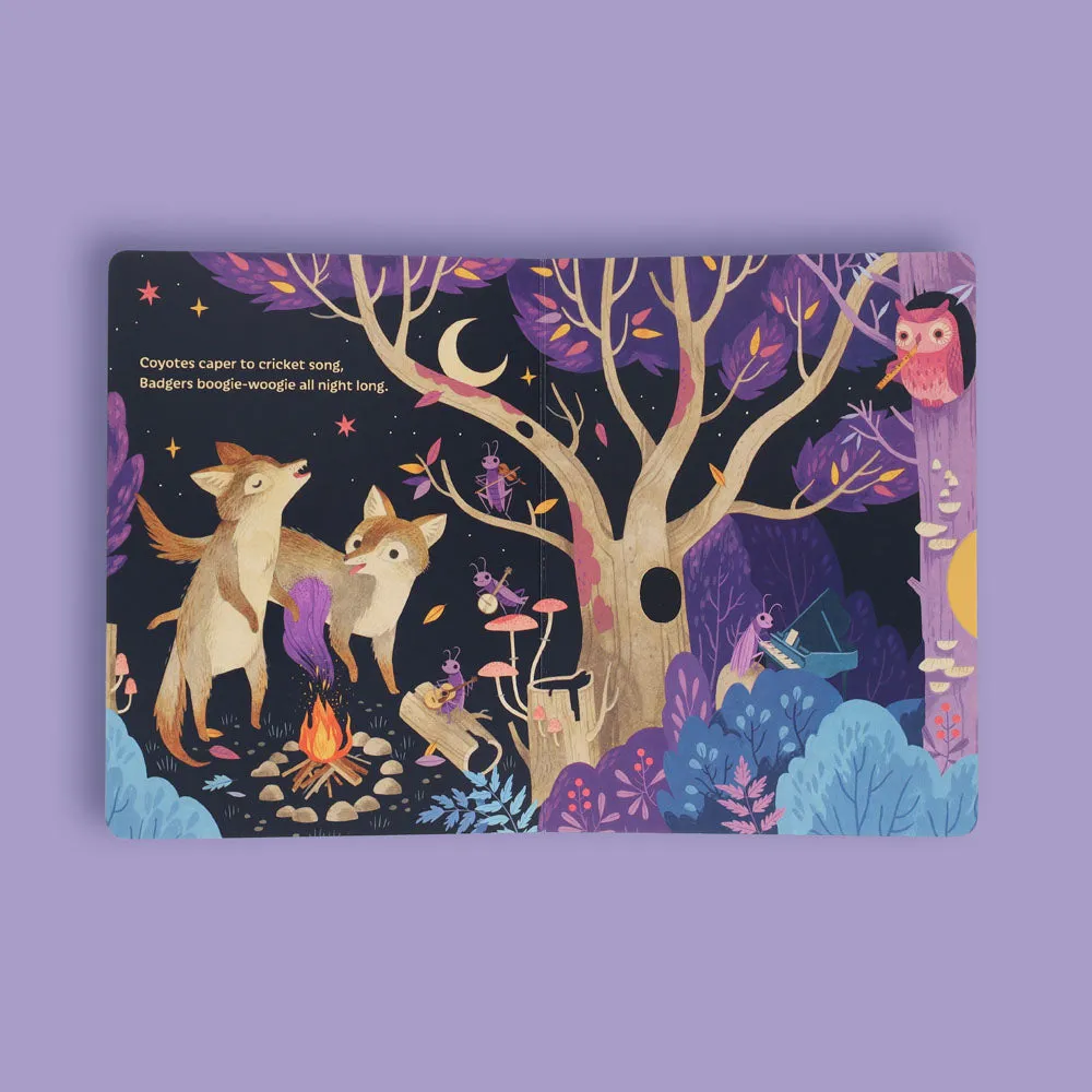 Games Room Moonlight Prance bilderbok dra-flikar nattdjur rim