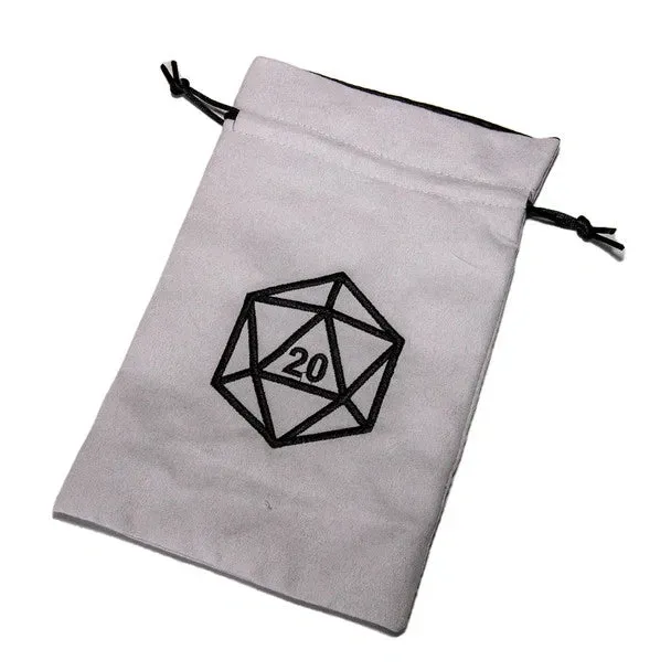 Dragon's Lair Dice Bag D20 tärningspåse grå 14x20 cm