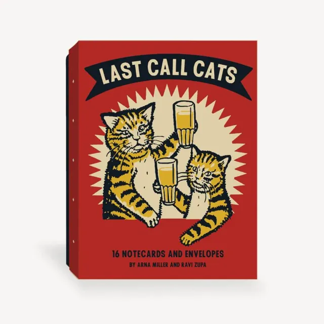 Games Room Last Call Cats brevkort 16-pack humor katter