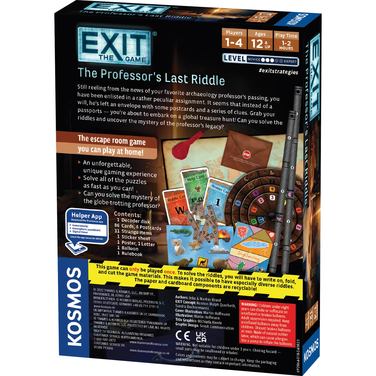 Kosmos Games EXIT Professorns Sista Gåta escape room-spel