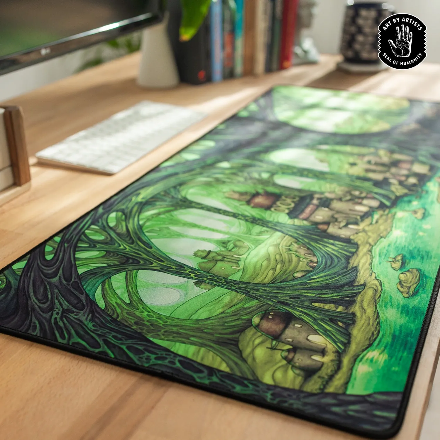 Orange Nebula Curator Arcane Landscapes The Caverns spelmatta 81 cm
