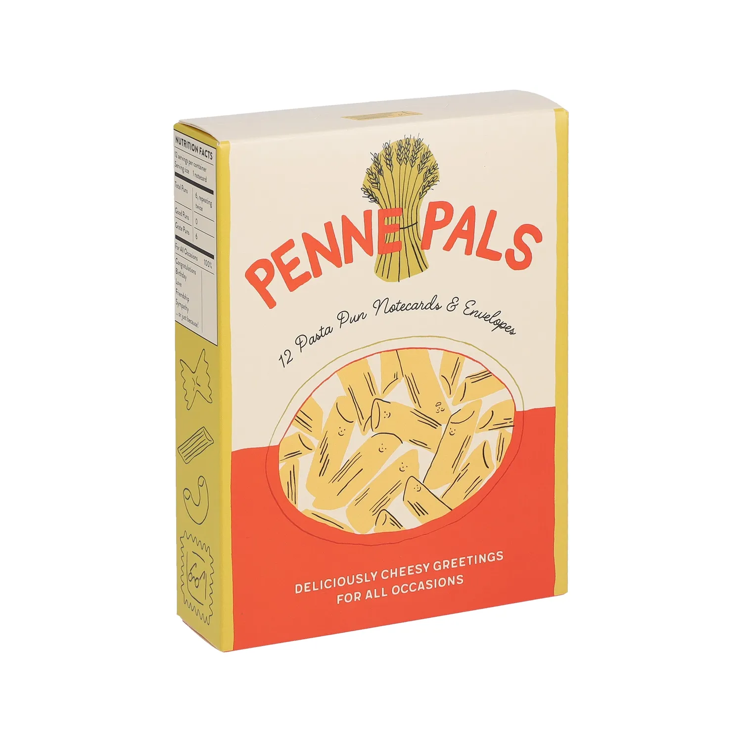 Games Room Penne Pals vykort 12-pack pastamotiv