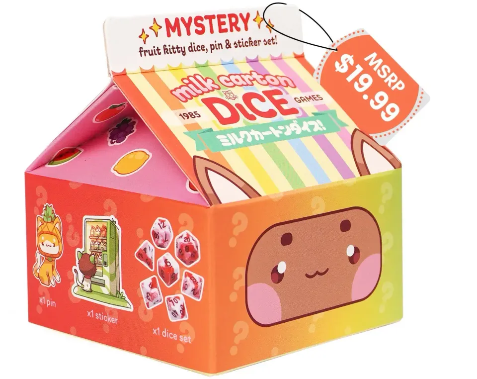 Dragon's Lair Milk Carton Mystery Dice fruit meadows