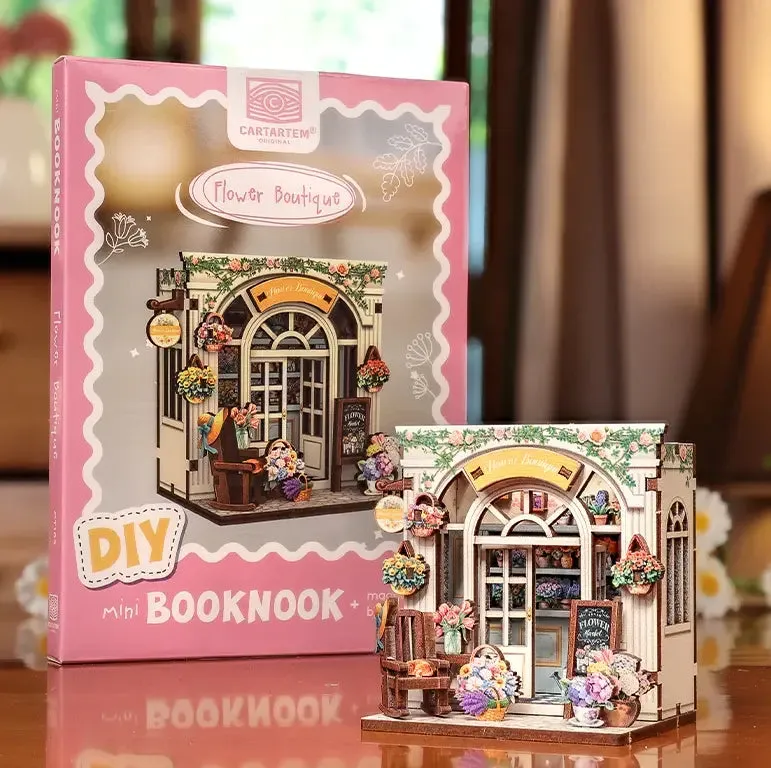 Dragon's Lair Flower Boutique DIY book nook miniatyr