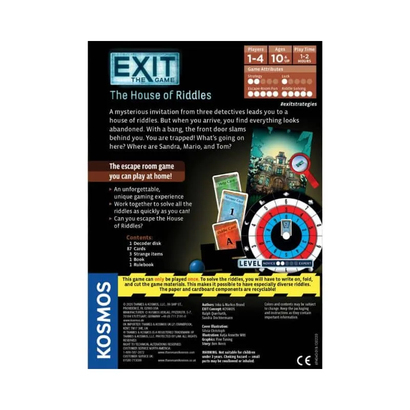 Kosmos EXIT House of Riddles escape spel familj