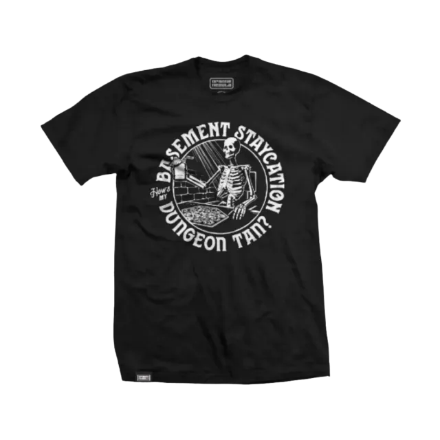 Orange Nebula Basement Staycation t-shirt S–4XL