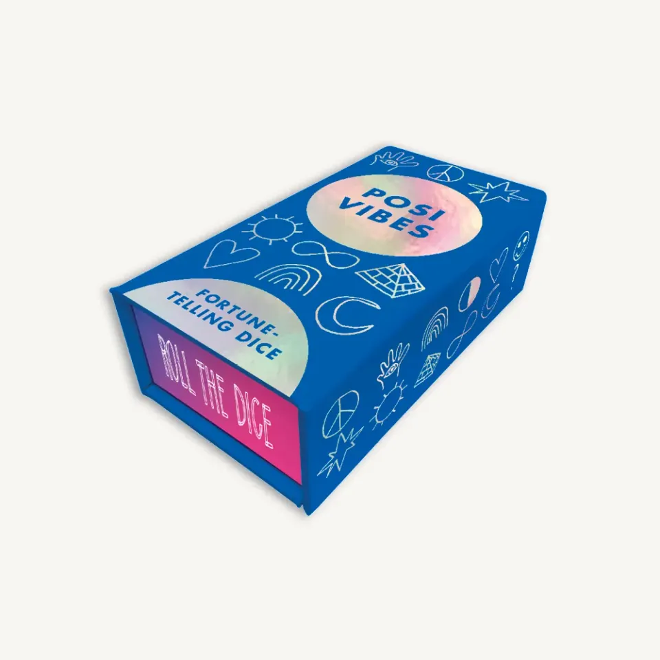 Games Room Posi Vibes Fortune-Telling Dice tärningsspel 8 trätärningar