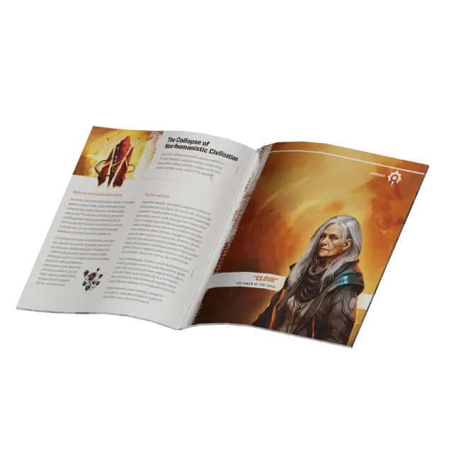 Orange Nebula Vestige The Tablet artbook 48 sidor