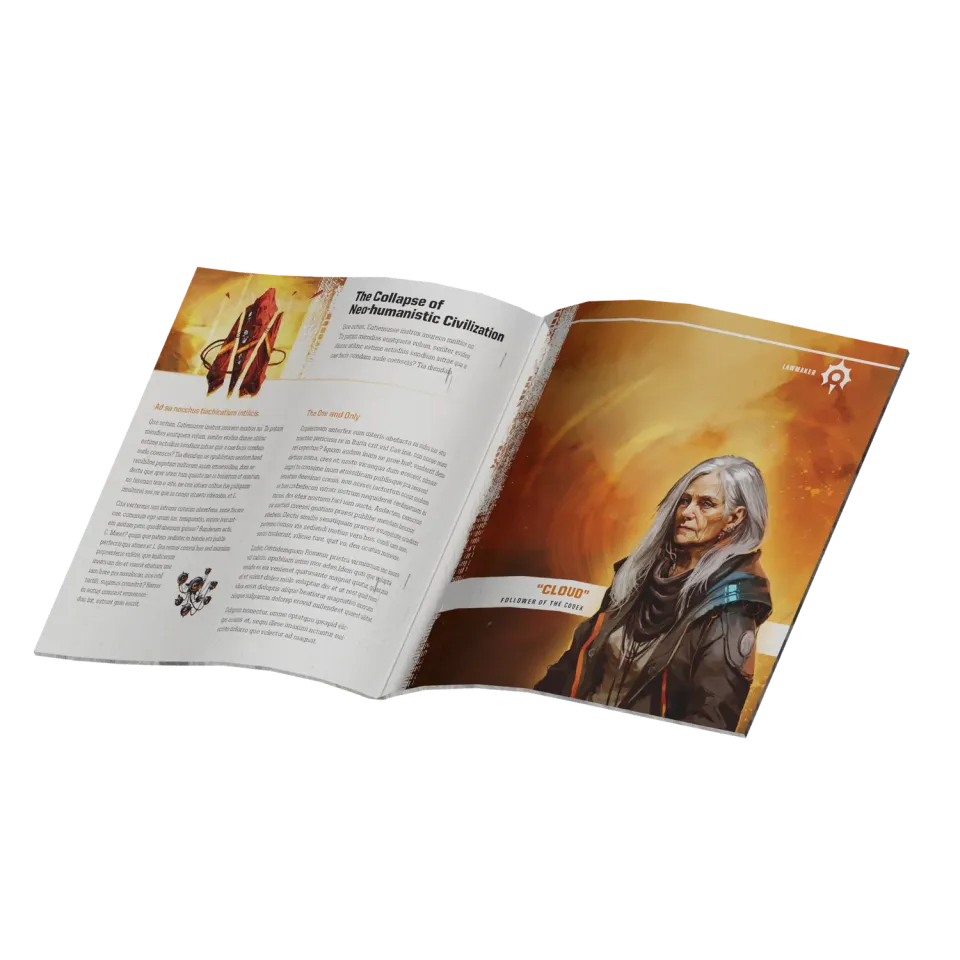 Orange Nebula Vestige The Tablet artbook 48 sidor