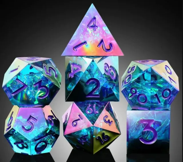 Dragon's Lair Role Playing Dice tärningsset purple blue