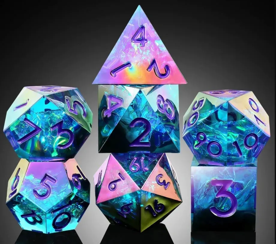 Dragon's Lair Role Playing Dice tärningsset purple blue
