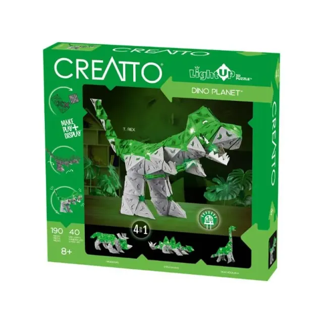 Kosmos Creatto Dino Planet pysselset 190 delar med LED