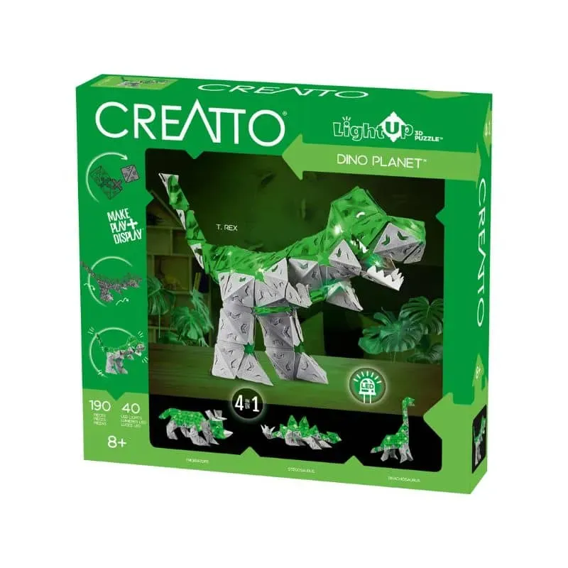 Kosmos Creatto Dino Planet pysselset 190 delar med LED