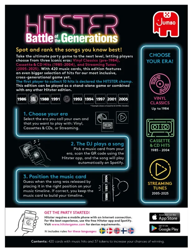 Dragon's Lair Hitster Battle of Generations musikspel Nordic