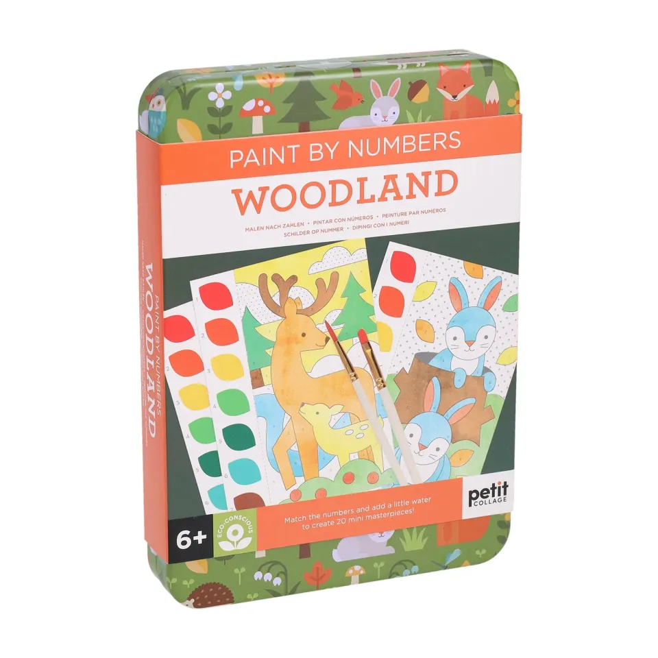 Games Room Paint by Numbers Woodland målarbok skog