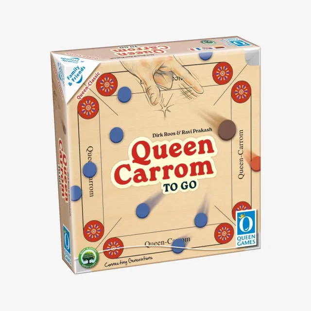 Queen Carrom Compact Edition fingerspel två spellägen