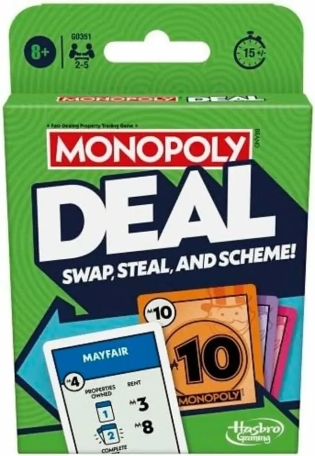 Monopoly Deal kortspel svenska regler travel size