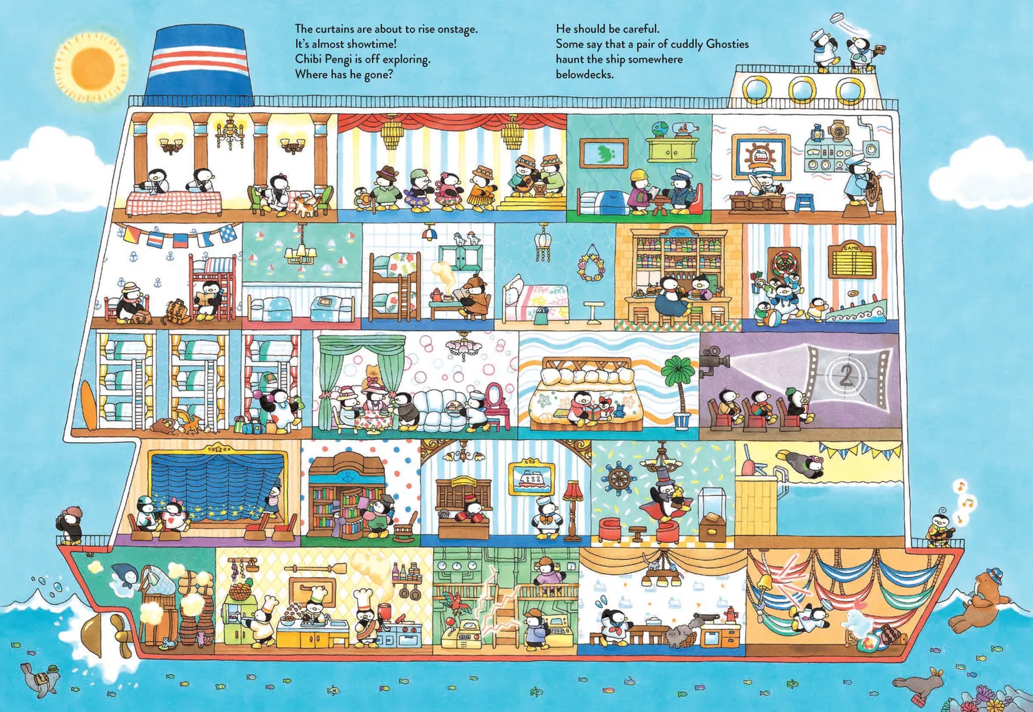 Games Room Penguin Cruise bilderbok leta-hitta