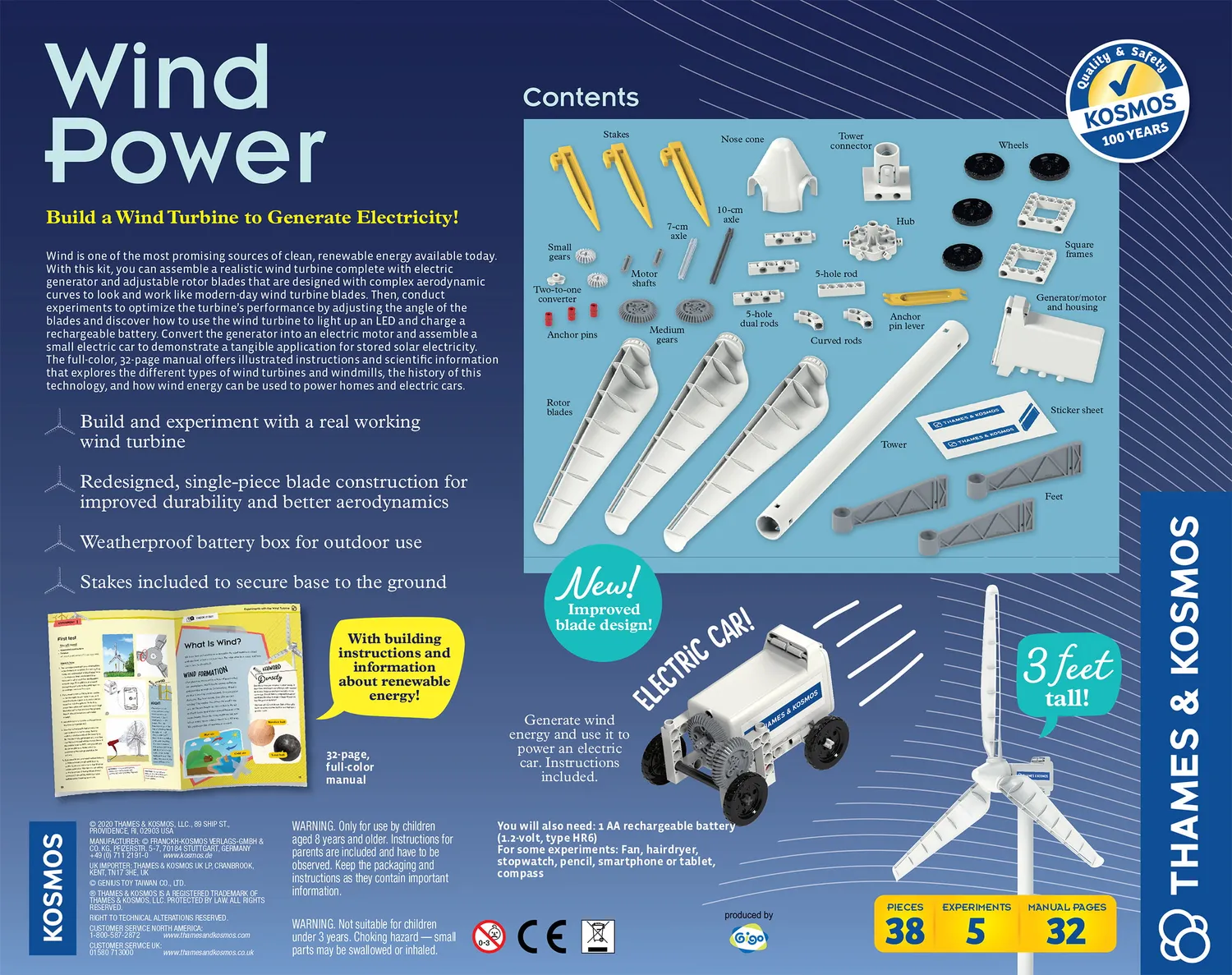 Kosmos Wind Power 4 experimentkit vindkraftverk