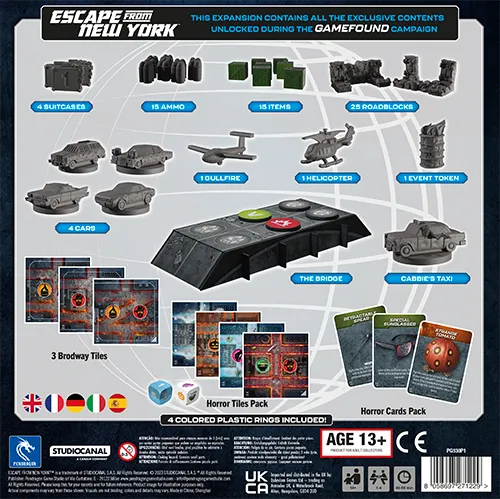 Pendragon Escape from New York Stretch Goal Pack tillbehör
