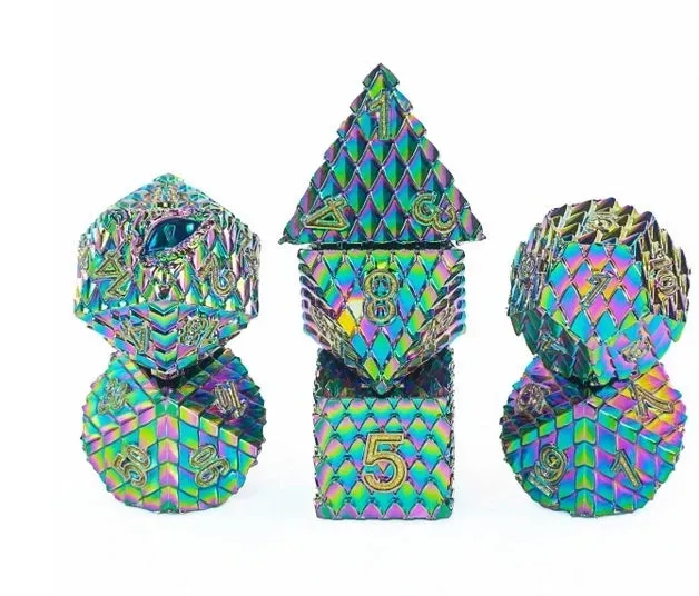Dragon's Lair Dragon Scale rollspelstärningar metall glitter