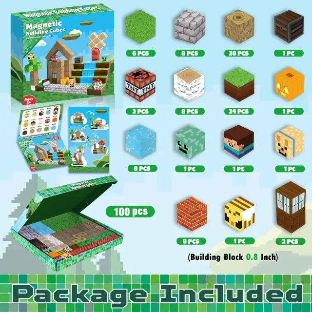 Dragon's Lair Magnetic Building Blocks magnetklossar 100-pack