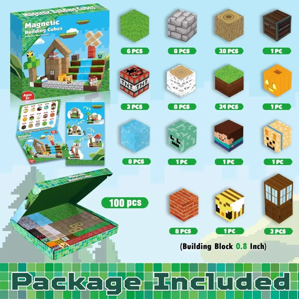 Dragon's Lair Magnetic Building Blocks magnetklossar 100-pack