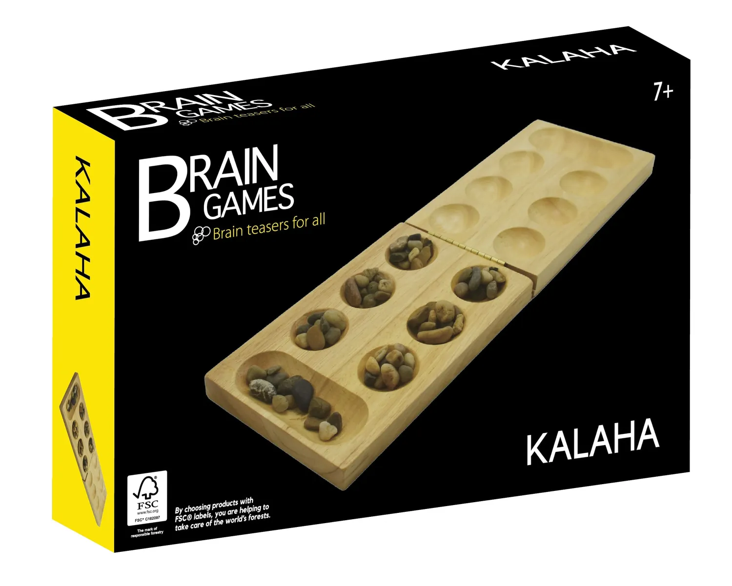 Brain Games Kalaha brädspel trä 2 spelare klassiker
